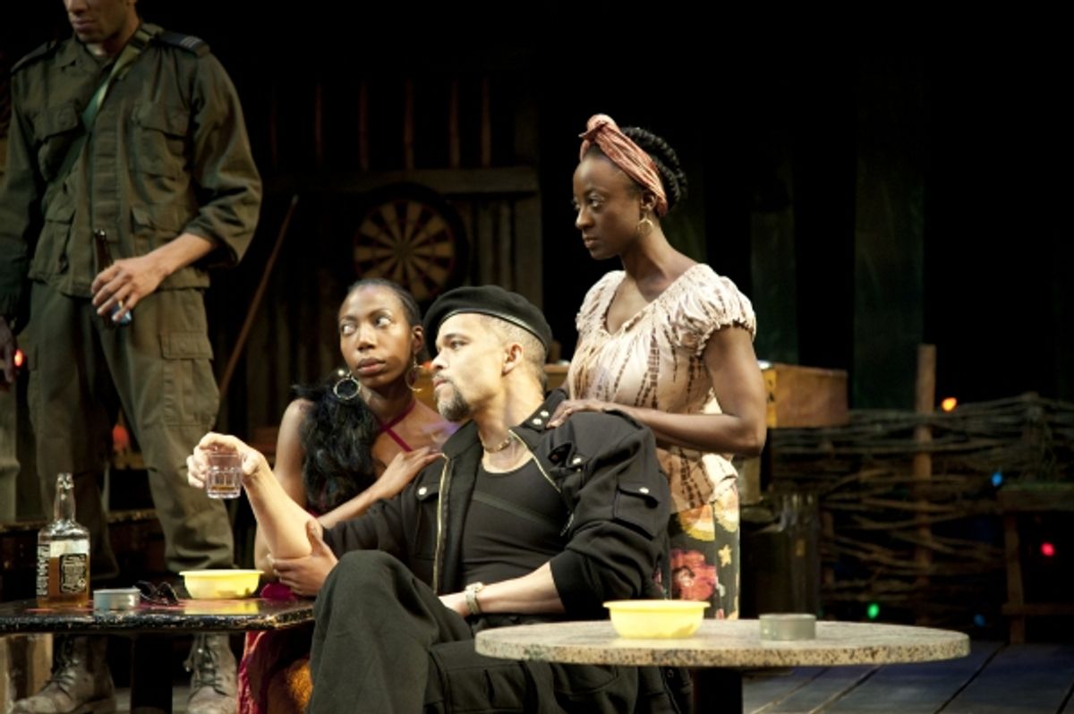  (L-R) Joy Jones (Josephine), Keith Hamilton Cobb (Osembenga) and Daphne Gaines (Salima) at 