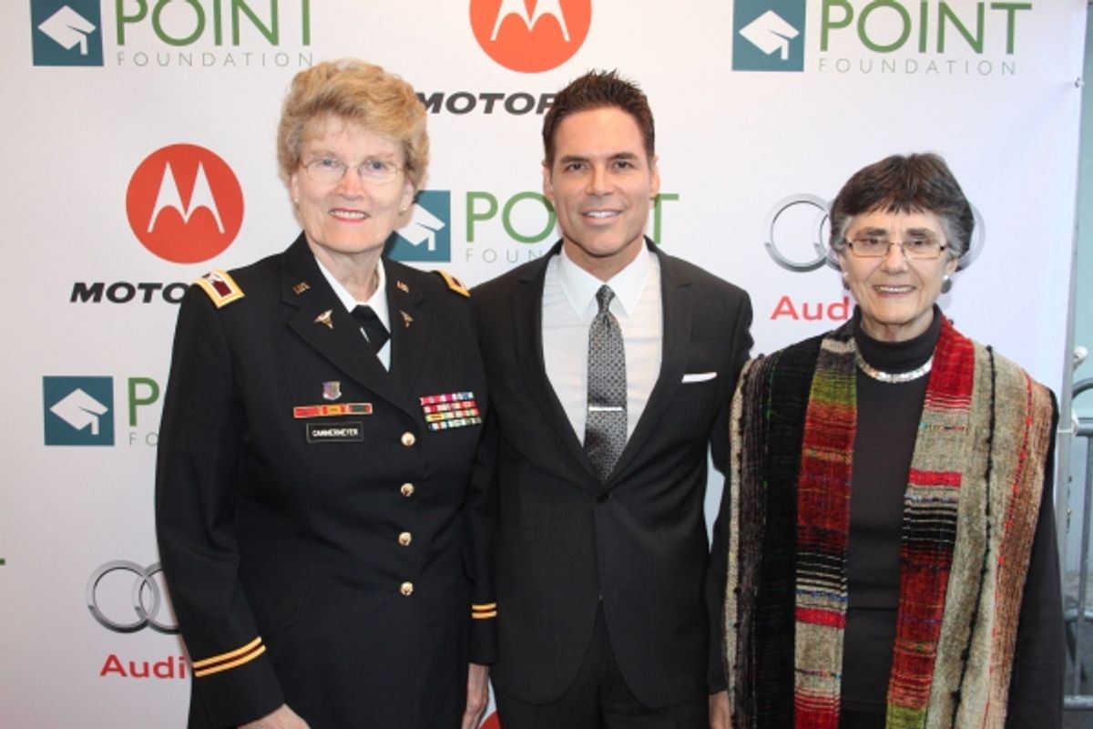  Col. Margarethe 'Grethe' Cammermeyer, Jorge Valencia and Diane Divelbess  at 