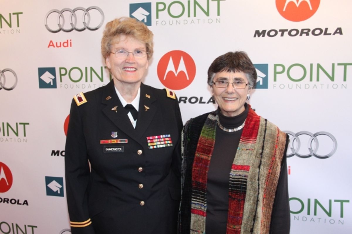  Point Legend Award Honoree Col. Margarethe 'Grethe' Cammermeyer and Diane Divelbess  at 