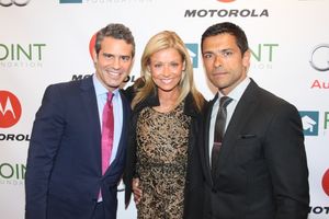Andy Cohen, Kelly Ripa and Mark Consuelos  Photo
