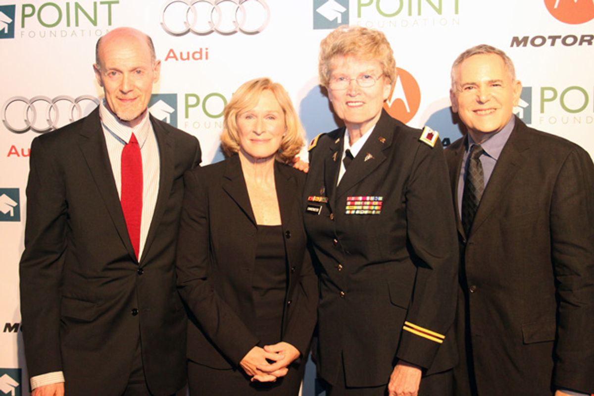  Neil Meron, Glenn Close, Col. Margarethe 'Grethe' Cammermeyer and Craig Zadan at 