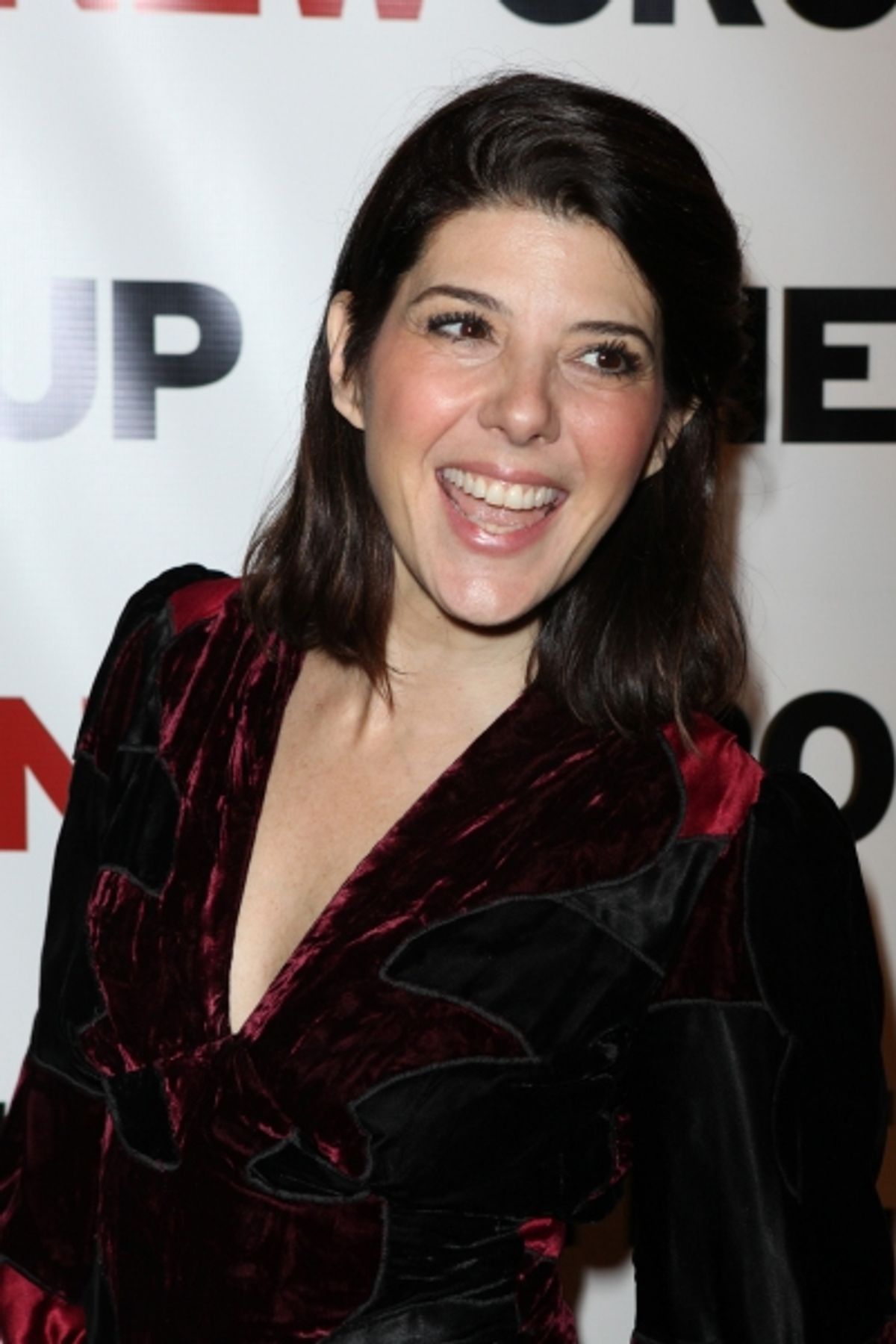 Marisa Tomei attending the Off-Broadway Opening Night Party for The New Group Revival of Wallace Shawn's 'Marie And Bruce' in New York City.  at 