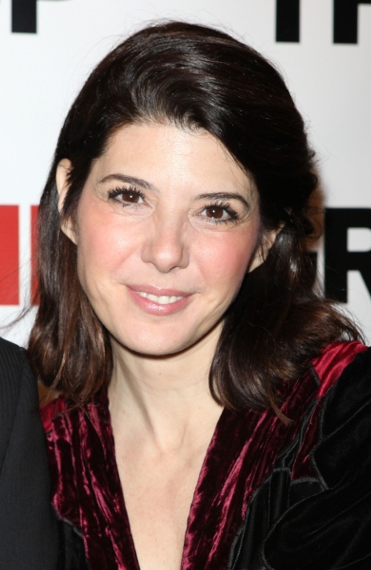 Marisa Tomei attending the Off-Broadway Opening Night Party for The New Group Revival of Wallace Shawn's 'Marie And Bruce' in New York City.  at 