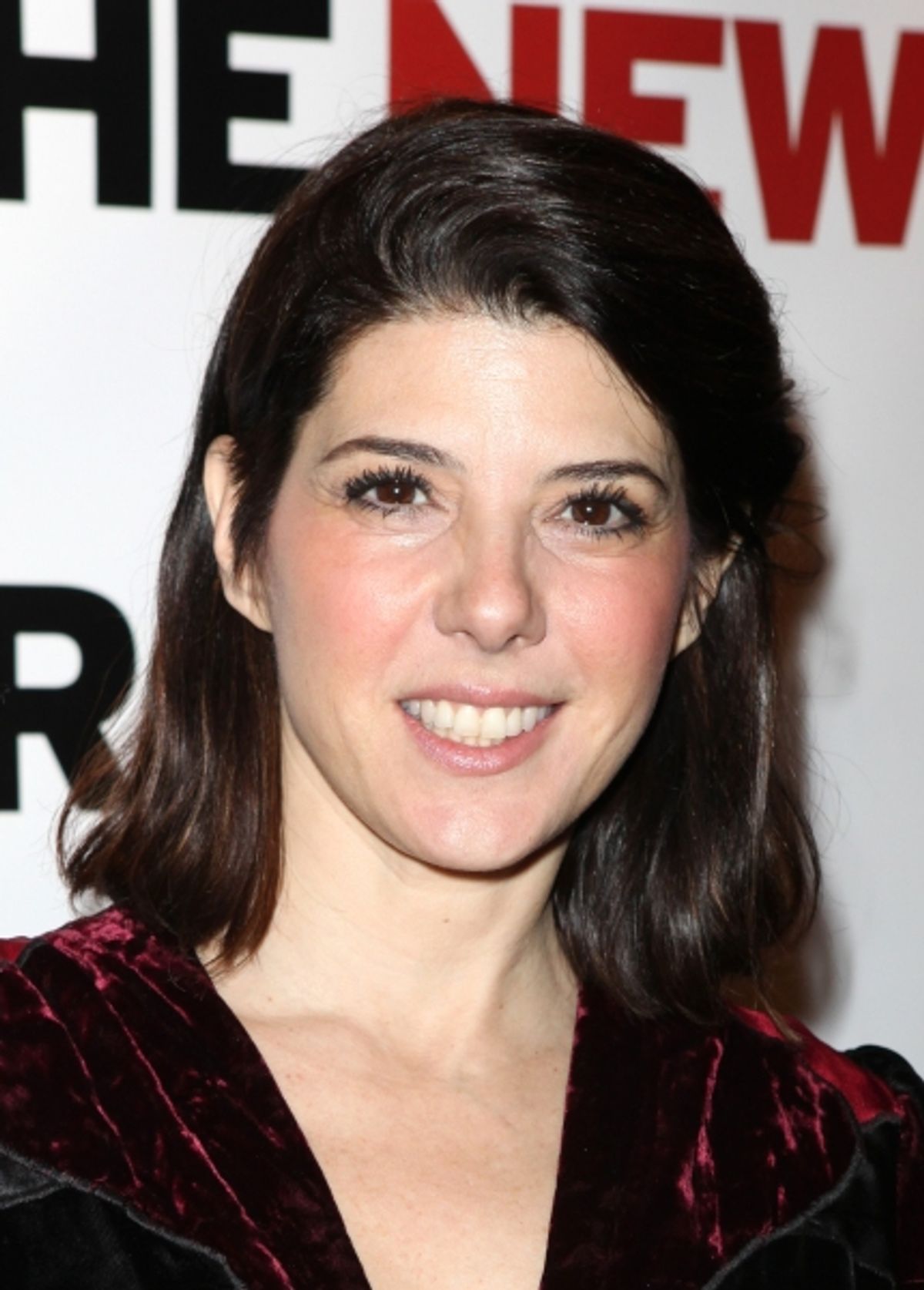 Marisa Tomei attending the Off-Broadway Opening Night Party for The New Group Revival of Wallace Shawn's 'Marie And Bruce' in New York City.  at 