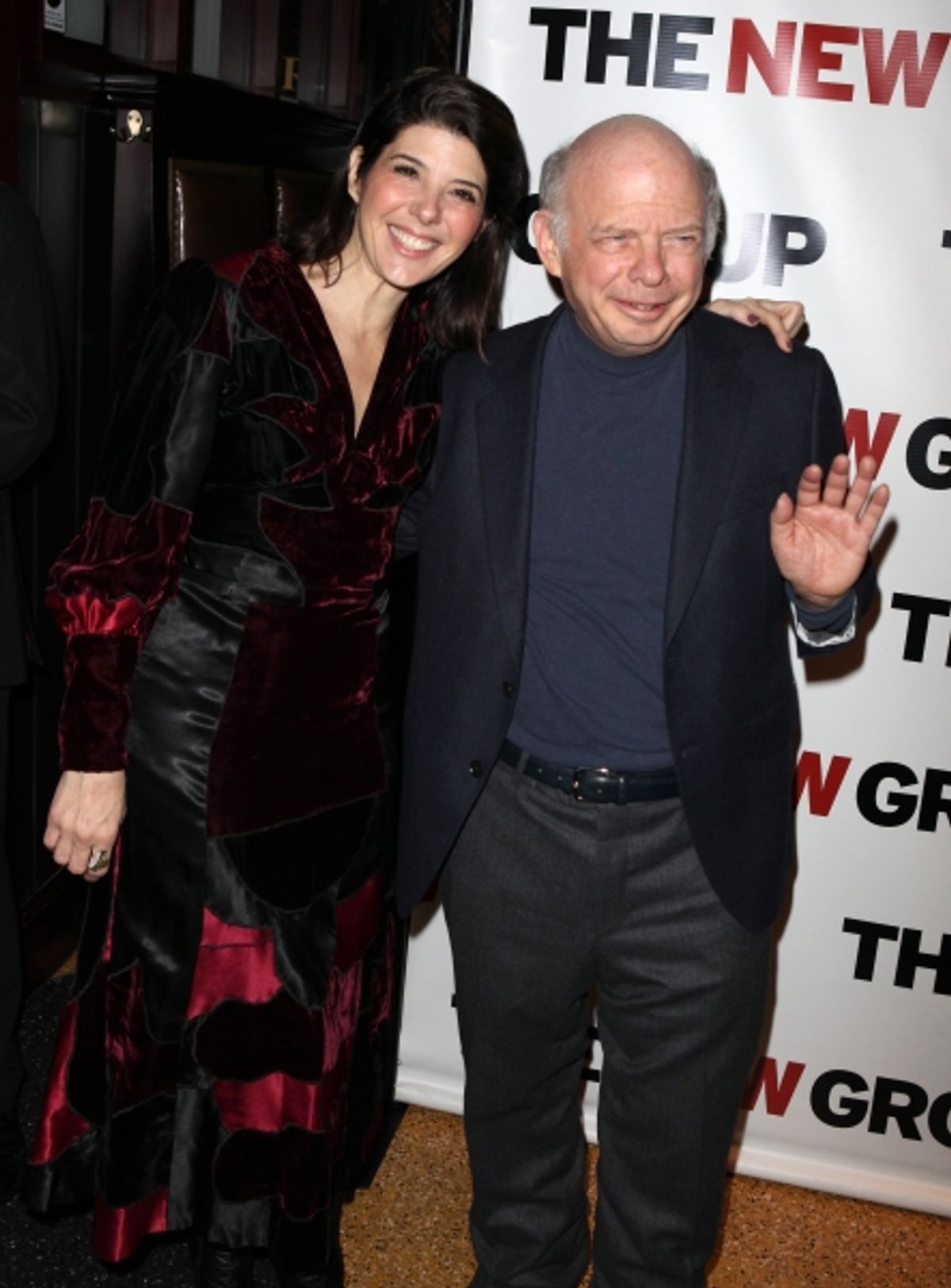 Marisa Tomei & Wallace Shawn attending the Off-Broadway Opening Night Party for The New Group Revival of Wallace Shawn's 'Marie And Bruce' in New York City.  at 