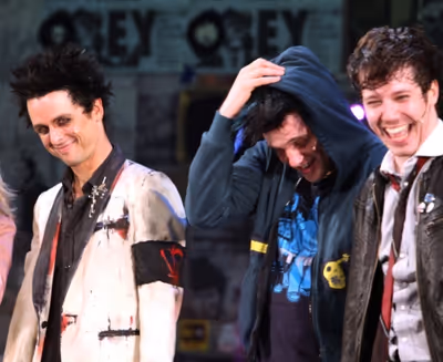 Billie Joe Armstrong, Michael Esper, and John Gallagher Jr. Photo