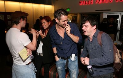 LOS ANGELES, CA - APRIL 6: (L-R) Cast member Tadhg Murphy, Claudine Farrell, actor Co Photo