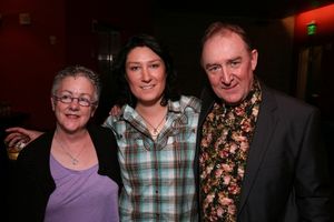 LOS ANGELES, CA - APRIL 6: (L-R) Director Garry Hynes, Company Stage Director Sarah Lynch and cast member Dermot Crowley pose during the party for the opening night performance of "The Cripple of Inishmaan" at Center Theatre Group's Kirk Douglas Theatre o @ BroadwayWorld LOS ANGELES, CA - APRIL 6: (L-R) Director Garry Hynes, Company Stage Director Sarah L Photo