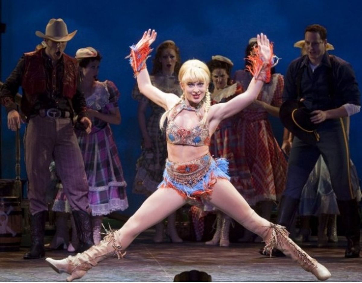 Anne Horak and the cast of Curtains at 