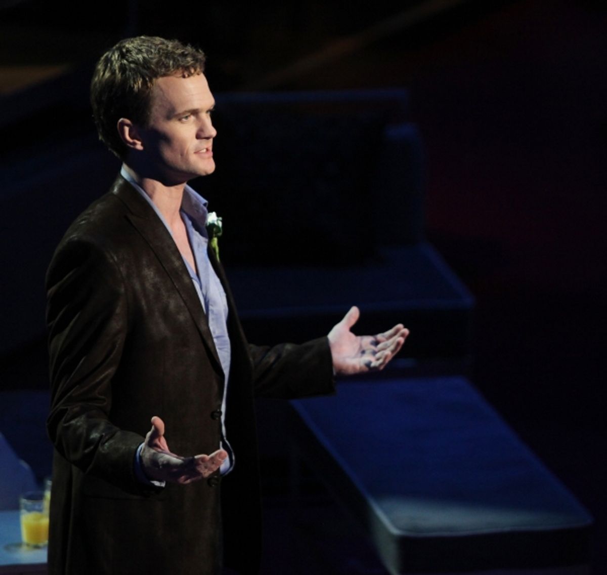Neil Patrick Harris performing in the New York Philharmonic presentation of Stephen Sondheim's 'Company', A Spring Gala Benefit  in New York City. at 