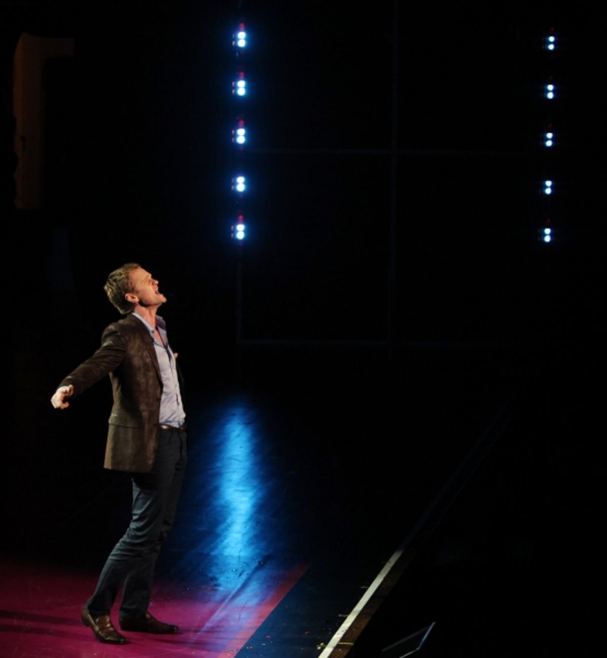 Neil Patrick Harris performing in the New York Philharmonic presentation of Stephen Sondheim's 'Company', A Spring Gala Benefit  in New York City. at 