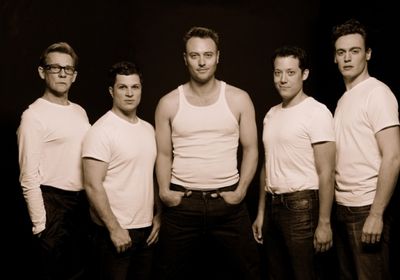 Dennis Christopher, Mark Shunock, Patrick Scott Lewis, John Tartaglia, Erich Bergen Photo