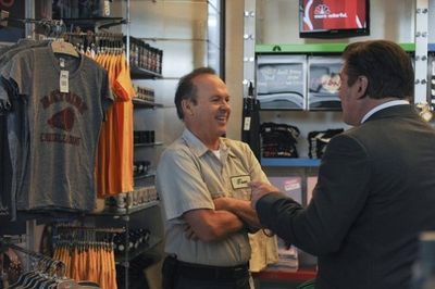 Michael Keaton as Tom, Alec Baldwin as Jack Donaghy Photo