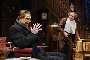 Tyson Forbes (Jonathan Brewster) and  Kris L. Nelson (Dr. Einstein) in the Guthrie Th Photo