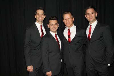 J. Robert Spencer, Michael Longoria, Christian Hoff and Daniel Reichard Photo