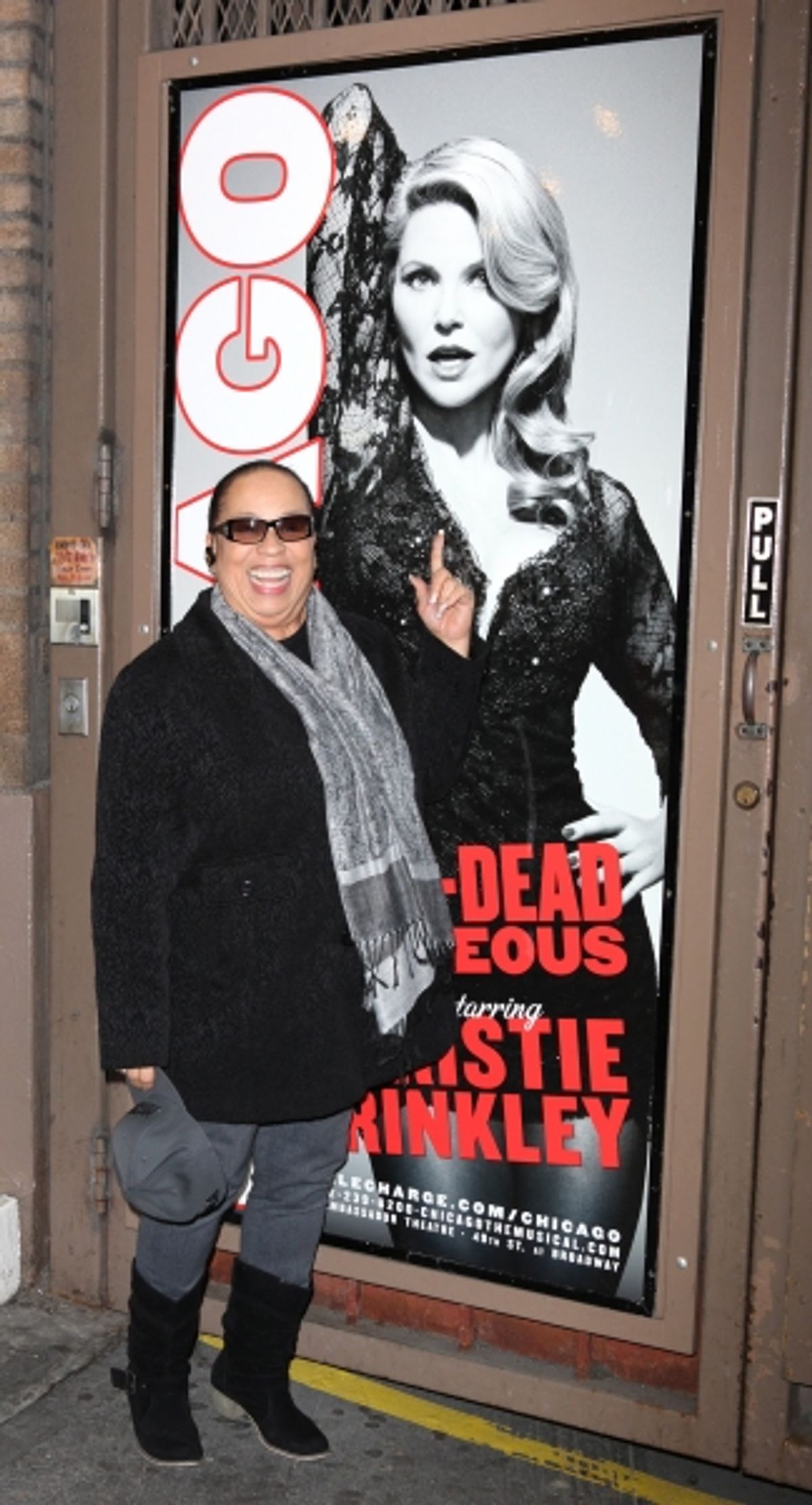  Co-Star Roz Ryan the stage door greeting fans after Christie Brinkley makes her Broadway Debut in CHICAGO at the Ambassador Theatre in New York City. at 