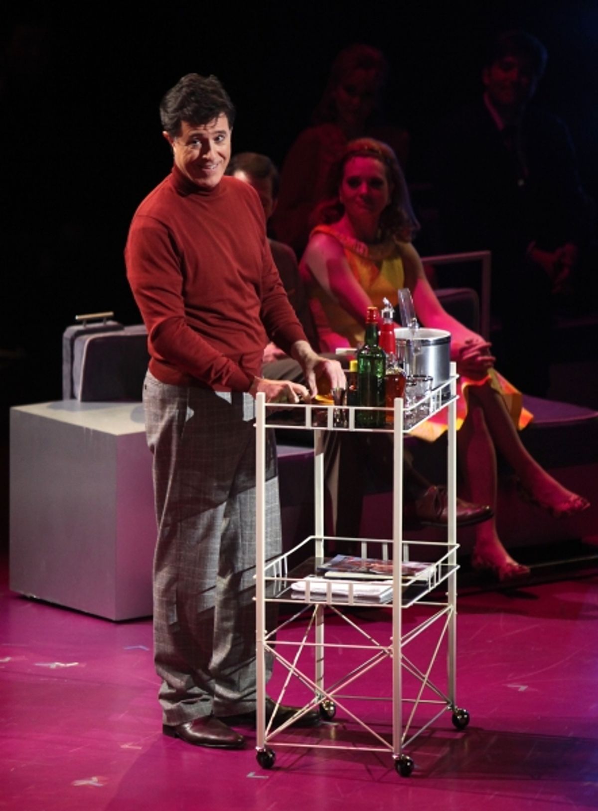 Stephen Colbert performing in the New York Philharmonic presentation of Stephen Sondheim's 'Company', A Spring Gala Benefit  in New York City. at 