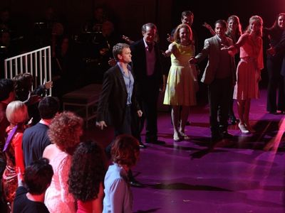 Neil Patrick Harris with ensemble cast performing in the New York Philharmonic presen Photo