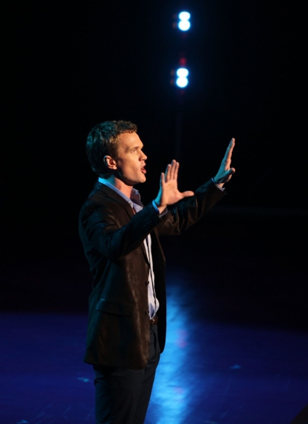 Neil Patrick Harris performing in the New York Philharmonic presentation of Stephen Sondheim's 'Company', A Spring Gala Benefit  in New York City. at 