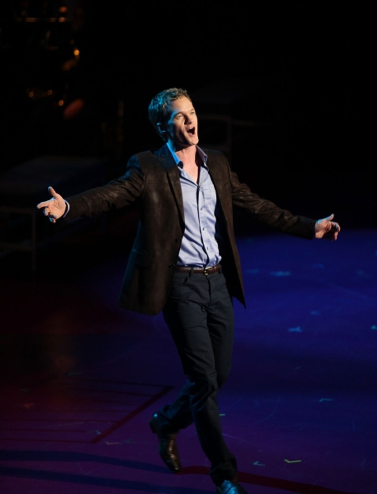 Neil Patrick Harris performing in the New York Philharmonic presentation of Stephen Sondheim's 'Company', A Spring Gala Benefit  in New York City. at 