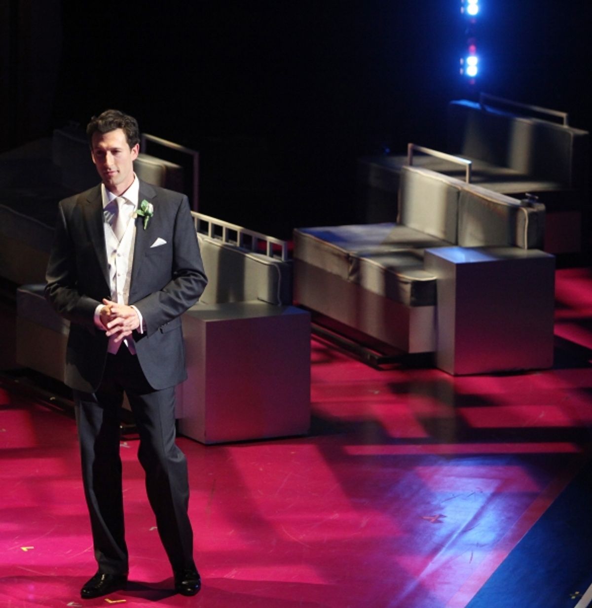 Aaron Lazar performing in the New York Philharmonic presentation of Stephen Sondheim's 'Company', A Spring Gala Benefit  in New York City. at 