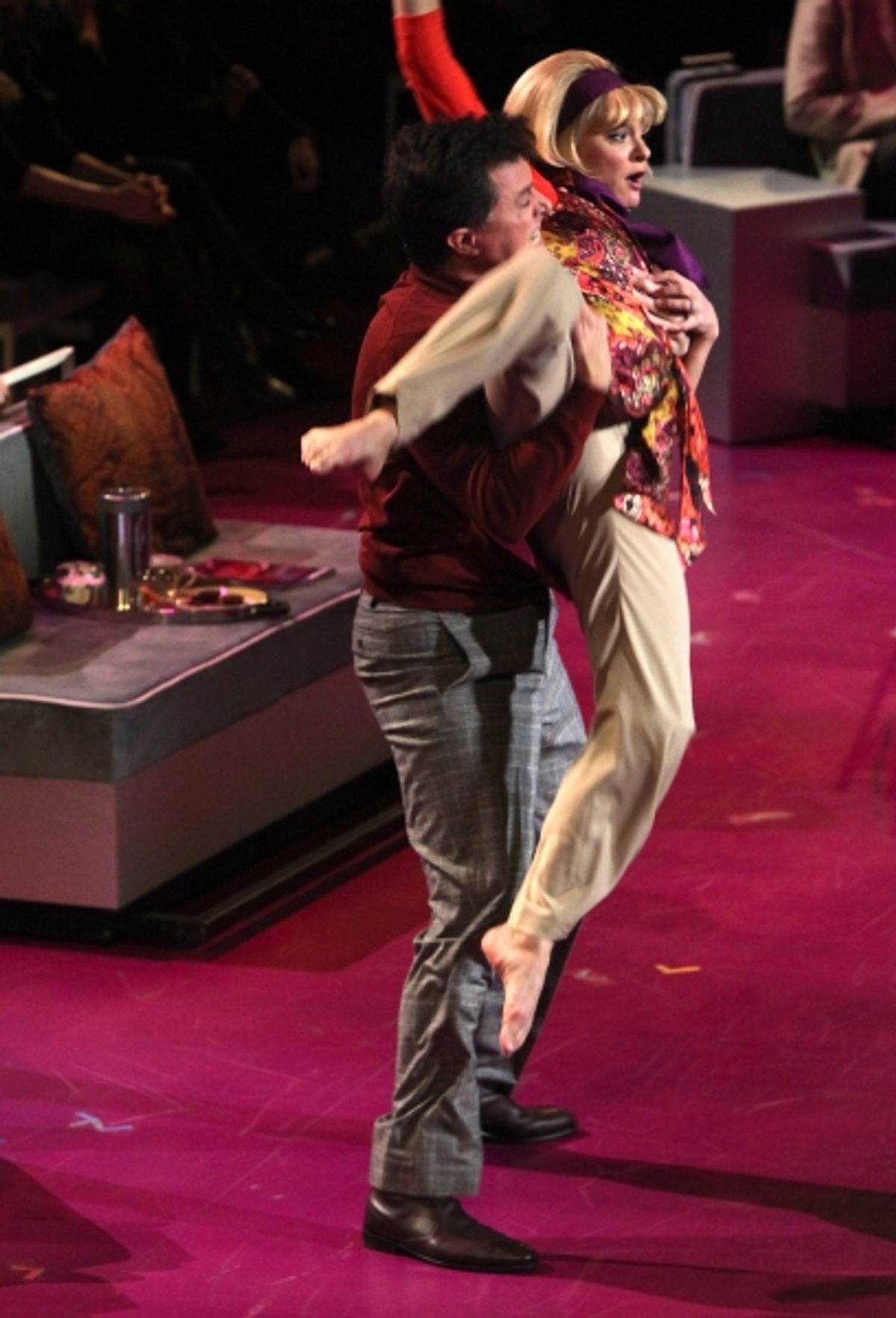 Stephen Colbert & Martha Plimpton performing in the New York Philharmonic presentation of Stephen Sondheim's 'Company', A Spring Gala Benefit  in New York City. at 