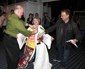 Equity's National Chorus Business Representative David Westphal, Joyce Chittick & Cleve Asbury (Recipient for 'How To Succeed') attending the Opening Night Performance Gypsy Robe Ceremony for Recipient Joyce Chittick for The Roundabout Theatre Company's B @ BroadwayWorld Equity's National Chorus Business Representative David Westphal, Joyce Chittick & Cle Photo