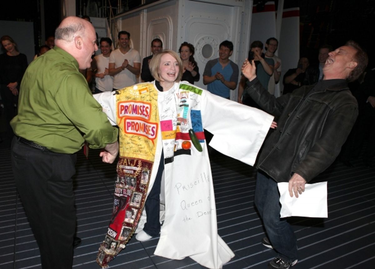 Equity's National Chorus Business Representative David Westphal, Joyce Chittick & Cleve Asbury (Recipient for 'How To Succeed') attending the Opening Night Performance Gypsy Robe Ceremony for Recipient Joyce Chittick for The Roundabout Theatre Company's B at 