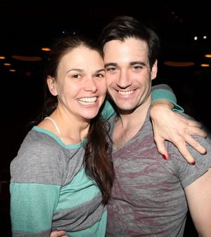 Sutton Foster & Colin Donnell attending the Opening Night Performance Gypsy Robe Ceremony for Recipient Joyce Chittick for The Roundabout Theatre Company's Broadway Production of 'Anything Goes' in New York City. @ BroadwayWorld Sutton Foster & Colin Donnell attending the Opening Night Performance Gypsy Robe Cere Photo