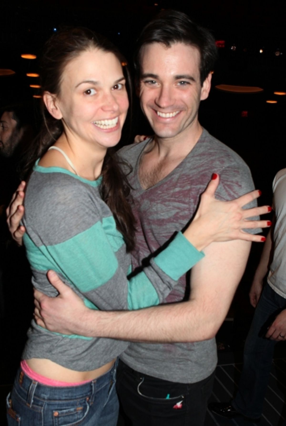 Sutton Foster & Colin Donnell attending the Opening Night Performance Gypsy Robe Ceremony for Recipient Joyce Chittick for The Roundabout Theatre Company's Broadway Production of 'Anything Goes'  in New York City. at 