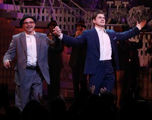 Norbet Leo Butz & Aaron Tveit during the Broadway Opening Night Curtain Call for 'Catch Me If You Can' in New York City. @ BroadwayWorld Norbet Leo Butz & Aaron Tveit during the Broadway Opening Night Curtain Call for 'Cat Photo