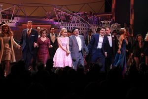 Rachell Rak, Nick Wyman, Linda Hart, Kerry Butler, Norbert Leo Butz, Aaron Tveit, Tom Wopat, Rachel de Benedet & Lisa Gajda during the Broadway Opening Night Curtain Call for 'Catch Me If You Can' in New York City. @ BroadwayWorld Rachell Rak, Nick Wyman, Linda Hart, Kerry Butler, Norbert Leo Butz, Aaron Tveit, Tom Photo