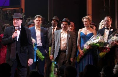 Jack O'Brien, Norbert Leo Butz, Aaron Tveit, Rachel de Benedet, Tom Wopat during the  Photo