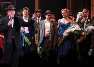 Jack O'Brien, Norbert Leo Butz, Aaron Tveit, Rachel de Benedet, Tom Wopat during the Broadway Opening Night Curtain Call for 'Catch Me If You Can' in New York City. @ BroadwayWorld Jack O'Brien, Norbert Leo Butz, Aaron Tveit, Rachel de Benedet, Tom Wopat during the Photo