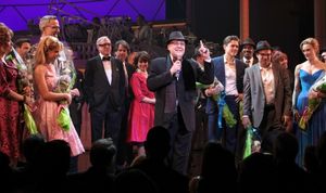 Nick Wyman, Linda Hart, Jerry Mitchell, Kerry Butler, Jack O'Brien, Norbert Leo Butz, Aaron Tveit, Tom Wopat, Rachel de Benedet during the Broadway Opening Night Curtain Call for 'Catch Me If You Can' in New York City. @ BroadwayWorld Nick Wyman, Linda Hart, Jerry Mitchell, Kerry Butler, Jack O'Brien, Norbert Leo Butz, Photo