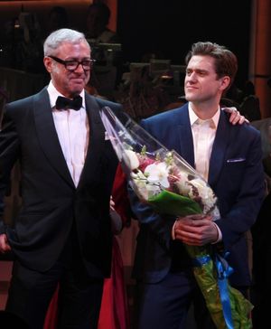 Scott Wittman & Aaron Tveit during the Broadway Opening Night Curtain Call for 'Catch Me If You Can' in New York City. @ BroadwayWorld Scott Wittman & Aaron Tveit during the Broadway Opening Night Curtain Call for 'Catch Photo