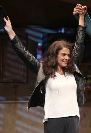 Annabella Sciorra during the Broadway Opening Night Performance Curtain Call for 'The Mother F**ker with the Hat' in New York City. @ BroadwayWorld Annabella Sciorra during the Broadway Opening Night Performance Curtain Call for 'The Photo