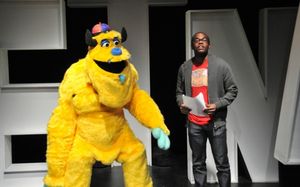 Monster Puppet (Jon Hoche inside) and William Jackson Harper Photo