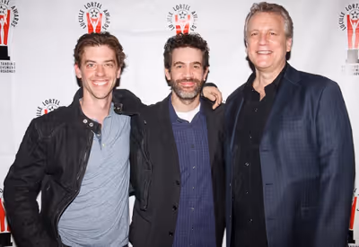 Christian Borle, Kevin Aguila and Rick Elice Photo