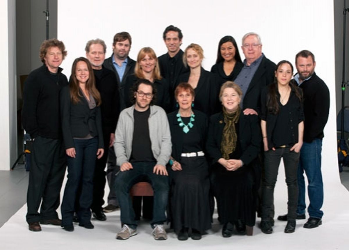 Director Sam Gold (left, seated) with the Old Globe cast of August: Osage County Ã'Â¢Ã¯Â¿Â½Ã¯Â¿Â½ (seated) Lois Markle, Robin Pearson Rose; (from left, standing) Joseph Adams, Carla Harting, Robert Foxworth, Haynes Thigpen, Kelly McAndrew, Robert Maffia, at 