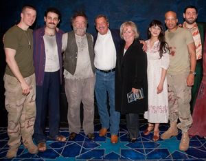 Brad Fleischer, Arian Moayed, Robin Williams, Sheila Vand, Glenn Davis, and Hrach Tit Photo