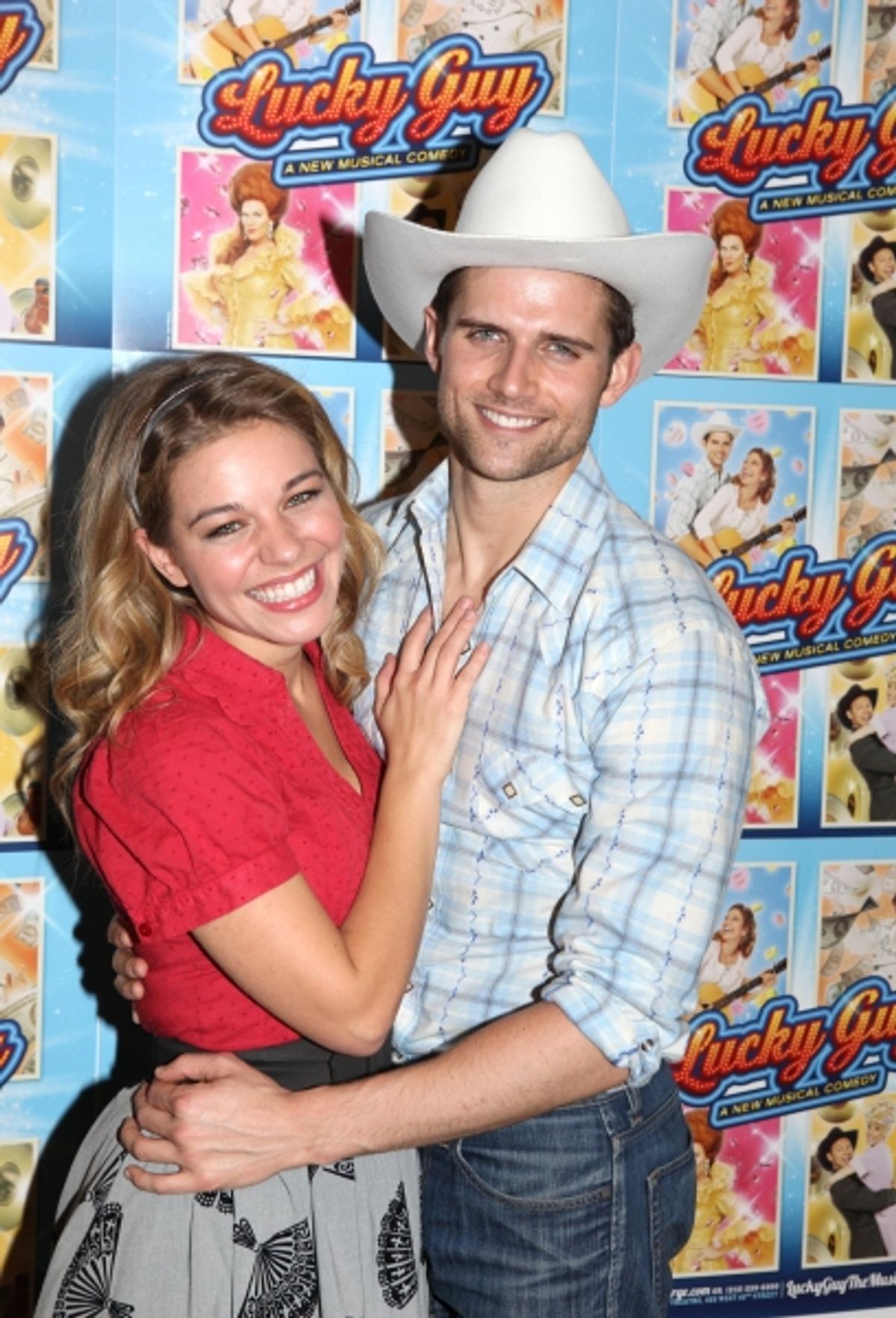 Savannah Wise & Kyle Dean Massey attending the Off-Broadway Premiere Musical 'Lucky Guy' Meet & Greet the Press in New York City. at 