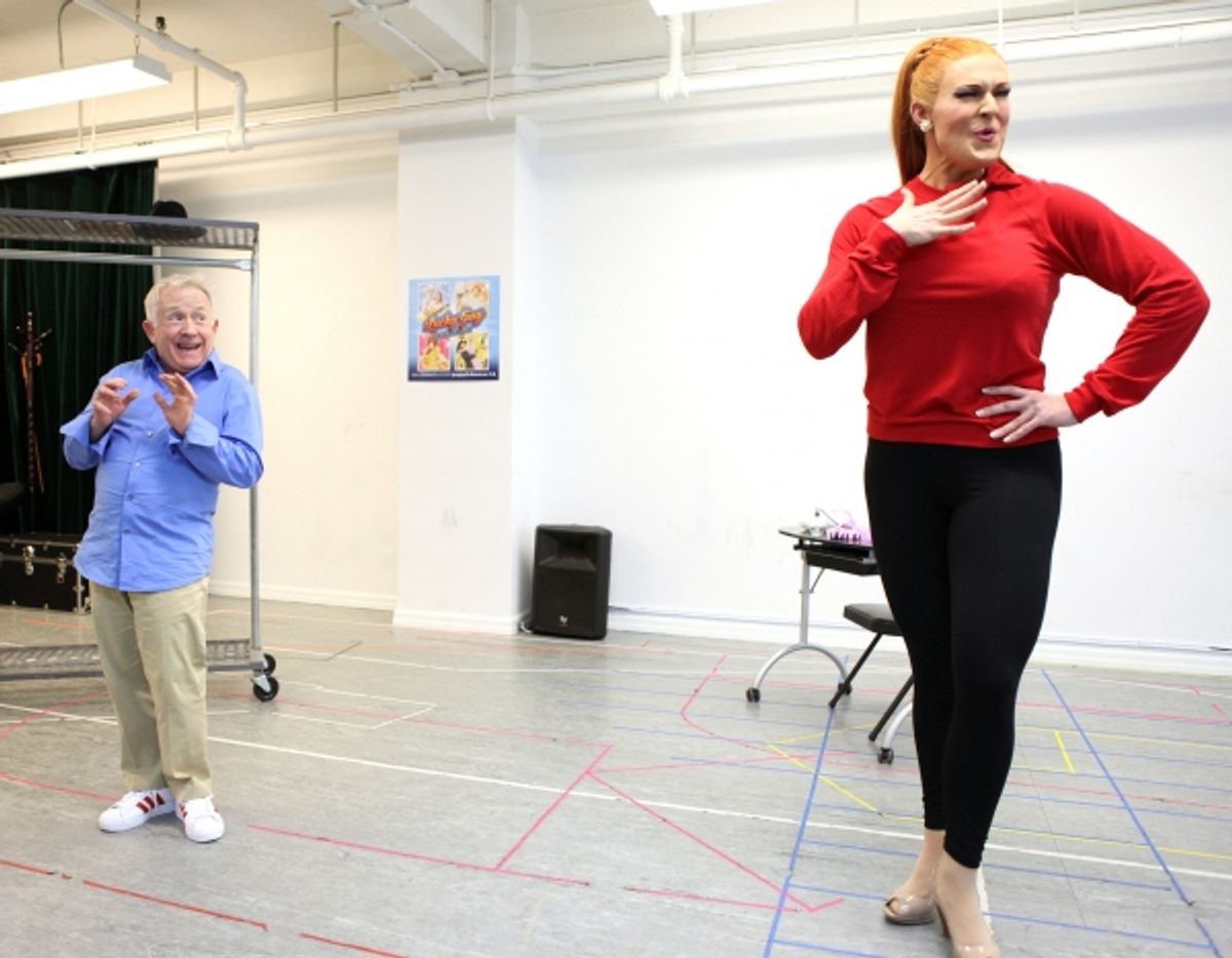 Varla Jean Merman & Leslie Jordan attending the Sneak Peek Performance for the Off-Broadway Premiere Musical 'Lucky Guy'  in New York City. at 