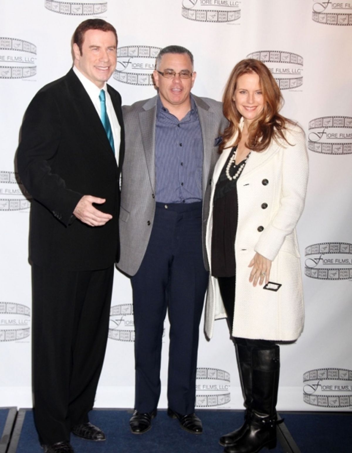 John Travolta, John Gotti Jr. and Kelly Preston at 