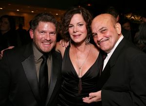 LOS ANGELES, CA - APRIL 13: (L-R) Darryl Armbruster, cast member Marcia Gay Harden and actor Jon Polito pose at the party for the opening night performance of "God of Carnage" at Center Theatre Group's Ahmanson Theatre on April 13, 2011 in Los Angeles, Ca @ BroadwayWorld LOS ANGELES, CA - APRIL 13: (L-R) Darryl Armbruster, cast member Marcia Gay Harden an Photo