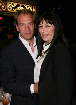 LOS ANGELES, CA - APRIL 13: Julian Sands (L) and actress Anjelica Huston (R) pose at the party for the opening night performance of "God of Carnage" at Center Theatre Group's Ahmanson Theatre on April 13, 2011 in Los Angeles, California. (Photo by R @ BroadwayWorld LOS ANGELES, CA - APRIL 13: Julian Sands (L) and actress Anjelica Huston (R) pose at Photo