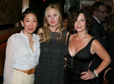 LOS ANGELES, CA - APRIL 13: (L-R) Sandra Oh and cast members Hope Davis and Marcia Ga Photo