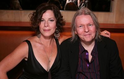 LOS ANGELES, CA - APRIL 13: Cast member Marcia Gay Harden (L) and Translator Christop Photo
