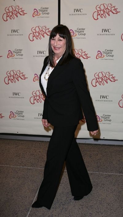 LOS ANGELES, CA - APRIL 13: Anjelica Huston poses during the arrivals for the opening Photo