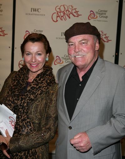 LOS ANGELES, CA - APRIL 13: Malgosia Tomassi (L) and actor Stacy Keach (R) pose durin Photo